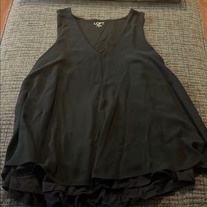 LOFT Women's Elegant Black V-Neck Tank Top
